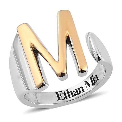 Personalised Engravable Initial M Ring