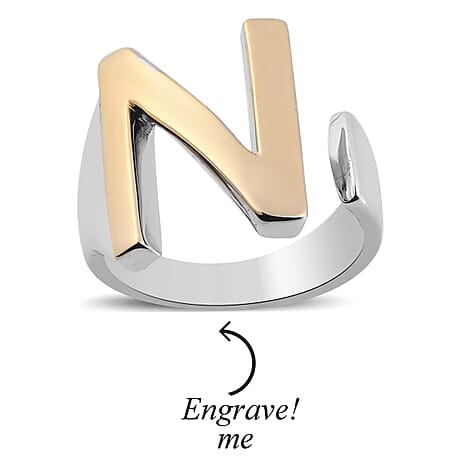 Personalised Engravable Initial N Ring
