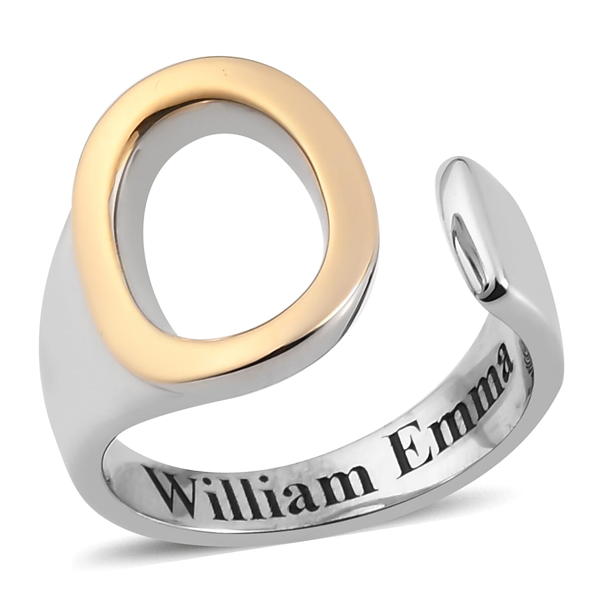 Personalised Engravable Initial O Ring