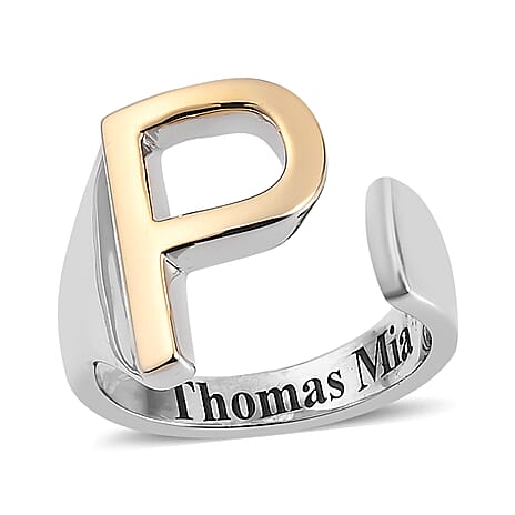 Personalised Engravable Initial P RIng