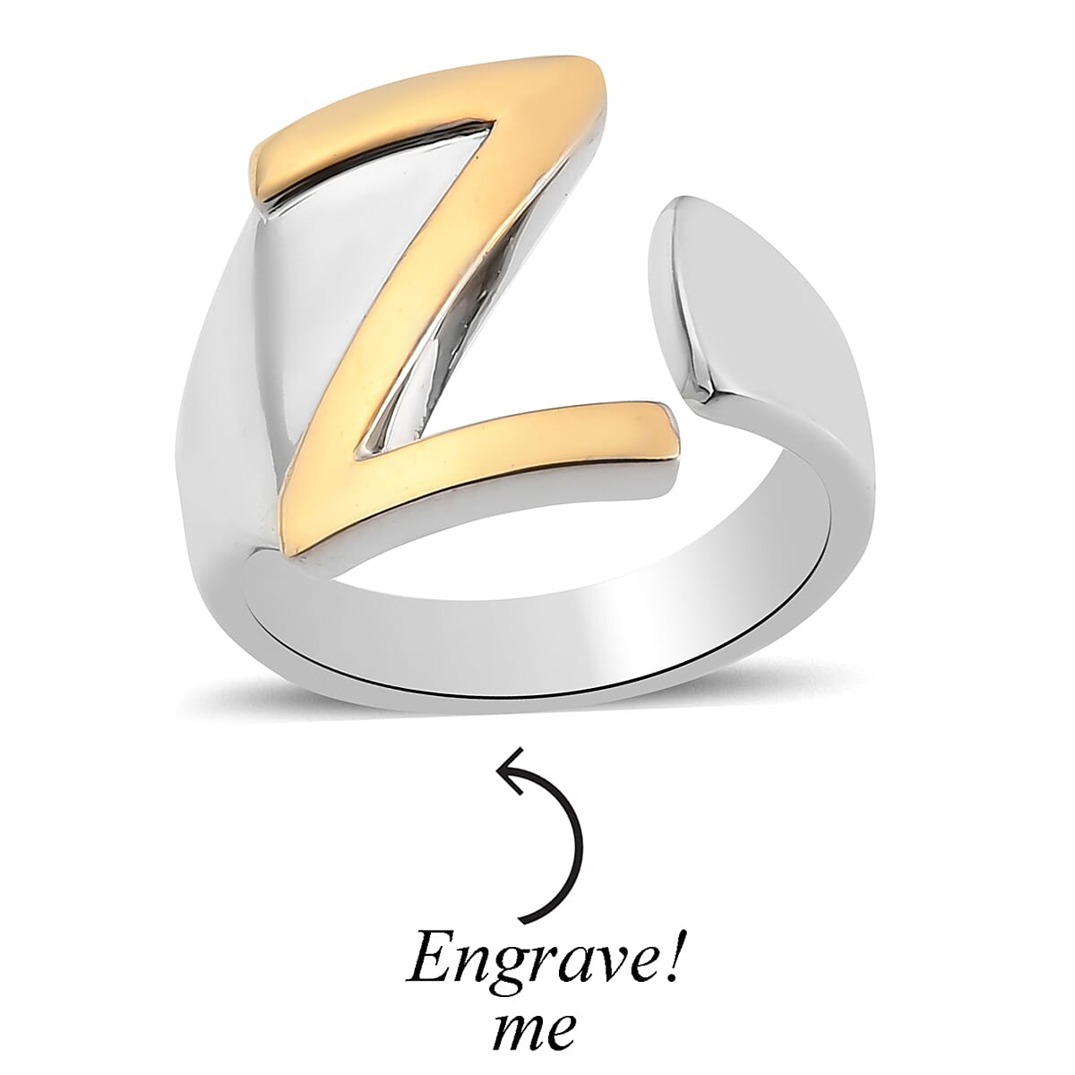 Personalised Engravable Initial Z Ring
