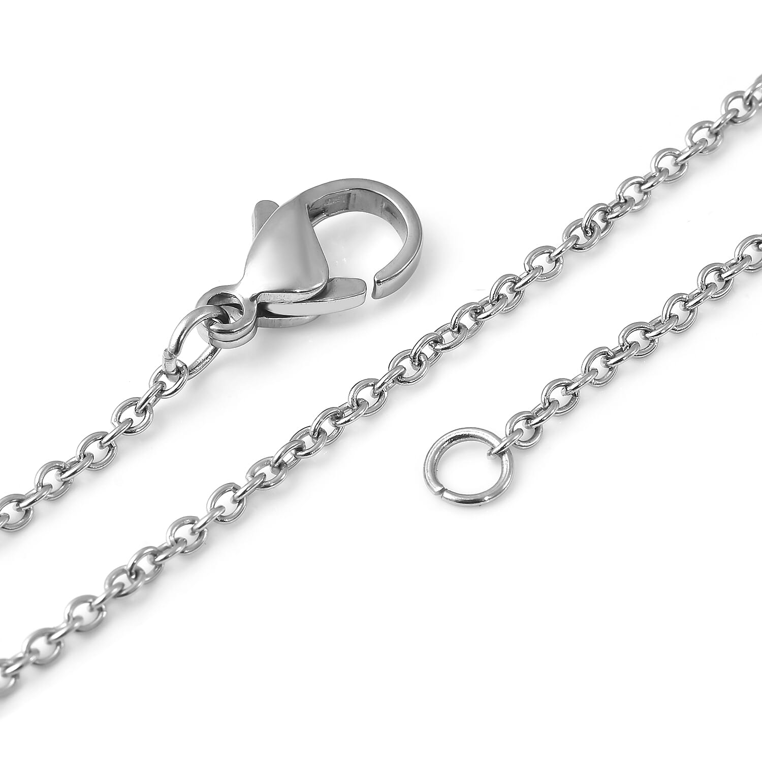 Personalised Engravable Set of 3 Puzzle Heart Necklace in Stainless Steel, Size 18"