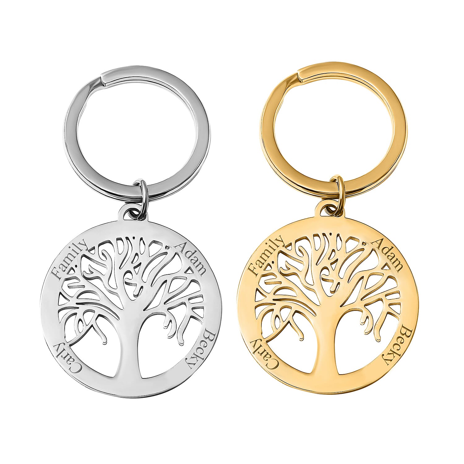Personalised Engravable Tree of Life Key Chain