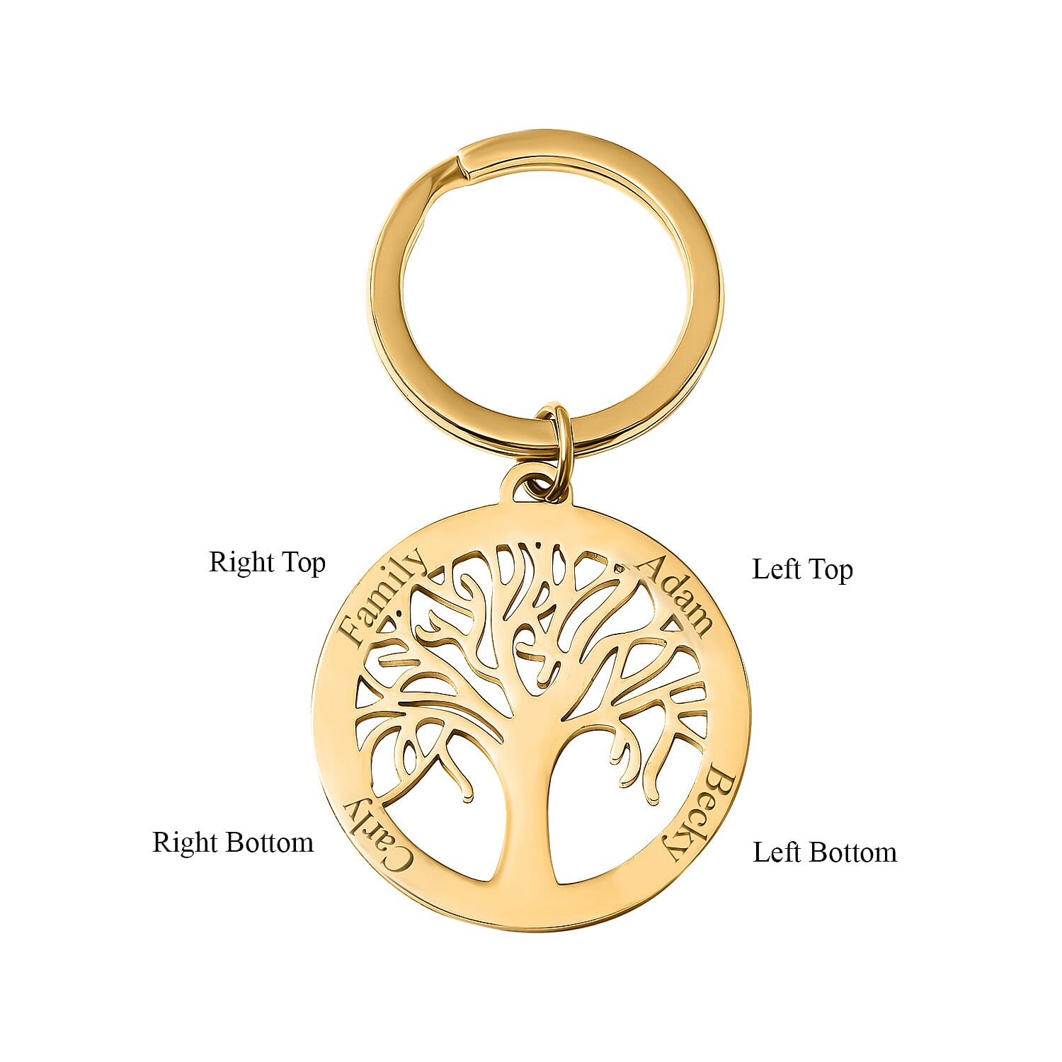 Personalised Engravable Tree of Life Key Chain