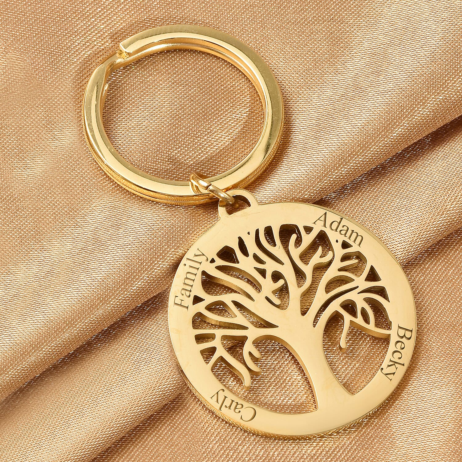 Personalised Engravable Tree of Life Key Chain