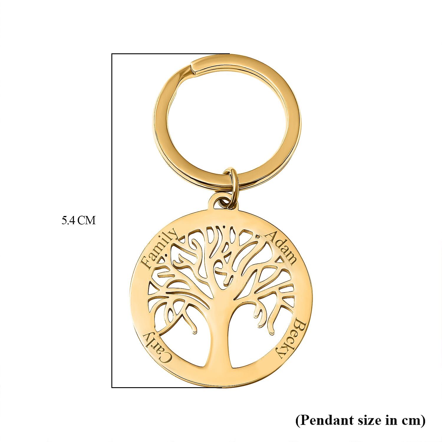 Personalised Engravable Tree of Life Key Chain