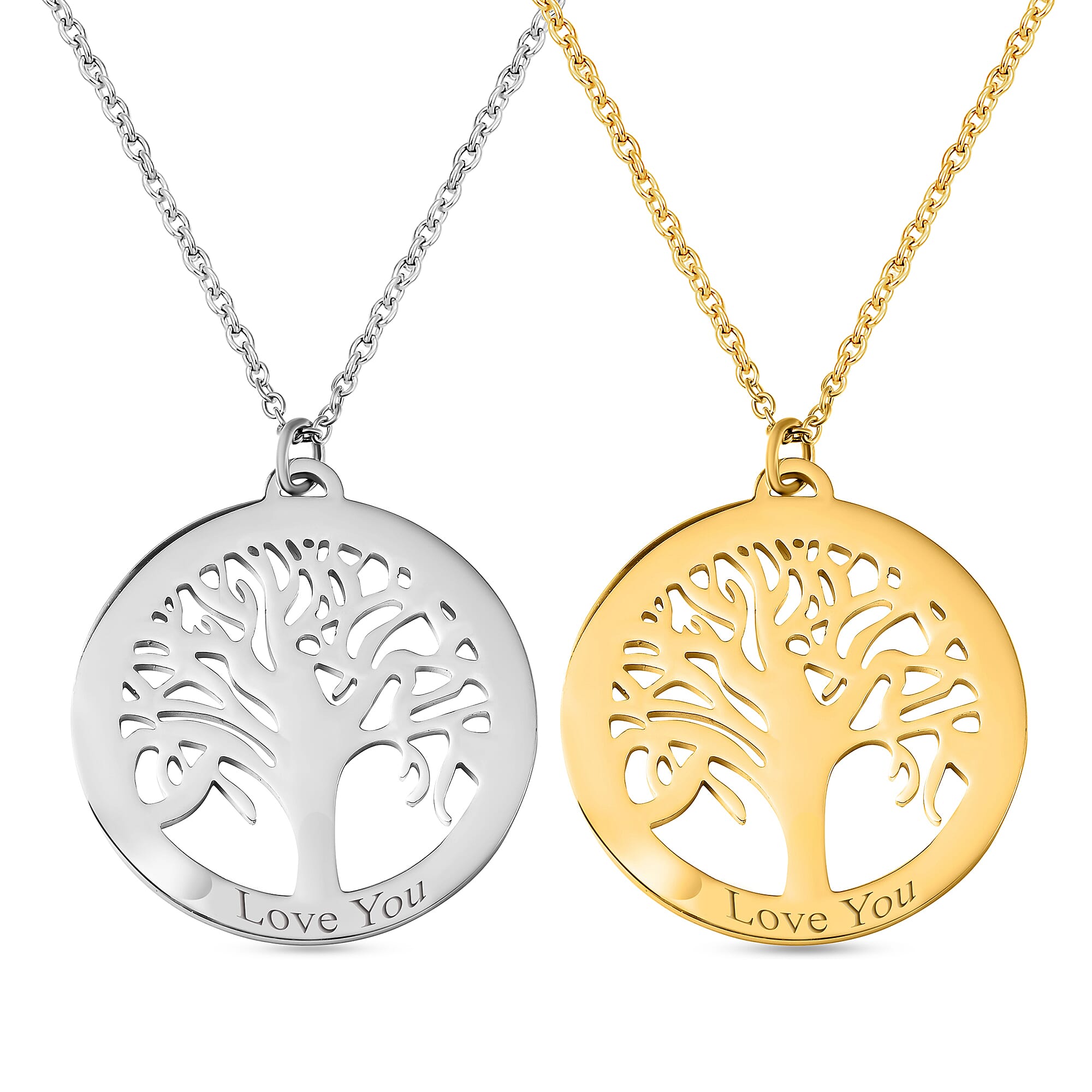 Personalised Engravable Tree of Life Necklace Size 20"