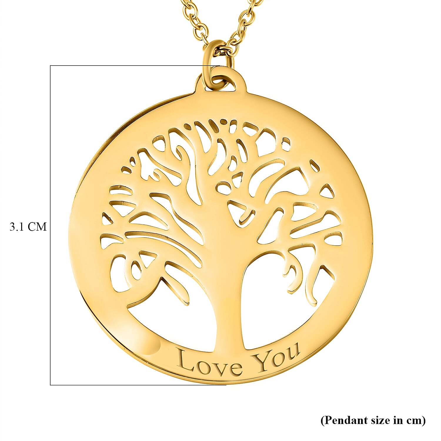 Personalised Engravable Tree of Life Necklace Size 20"