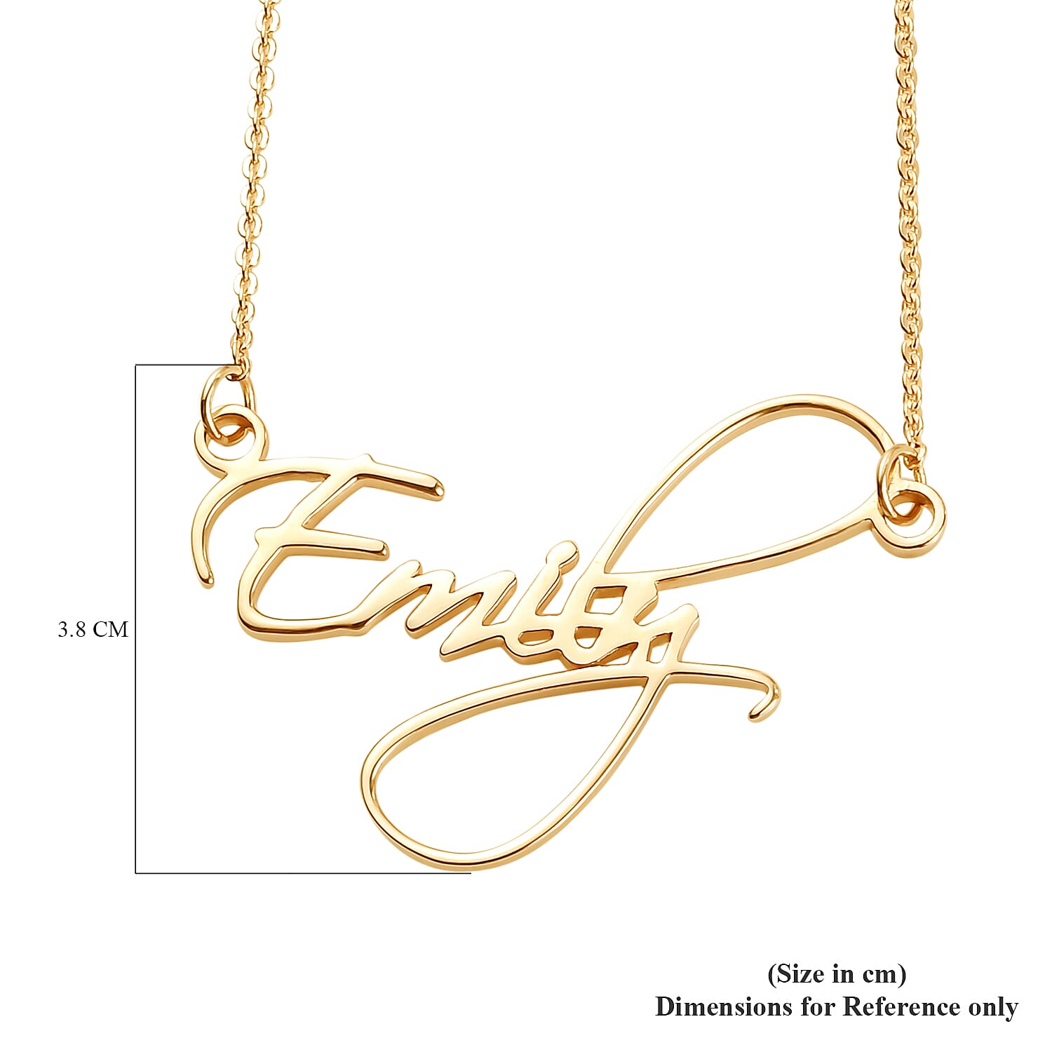 Personalised Name Necklace, Size 18-2 Inches, Font-Scriptina Pro