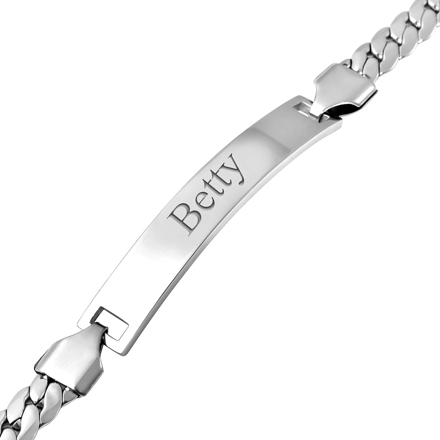 Personalised Engravable Bar Bracelet With Lobster Clasp in Stainless Steel