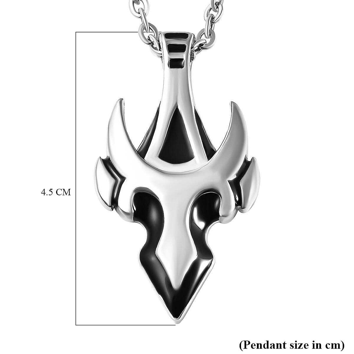 Personalised Engravable Enamelled Tauren Arrow Necklace (Size 19.50/21.50) in Stainless Steel