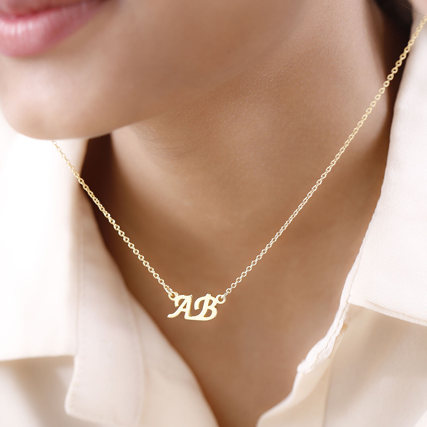 Two Initials Personalized Necklace 14K Gold 2 Initials Necklace Gift Monogram  Necklace – Fine Jewelry by Anastasia Savenko