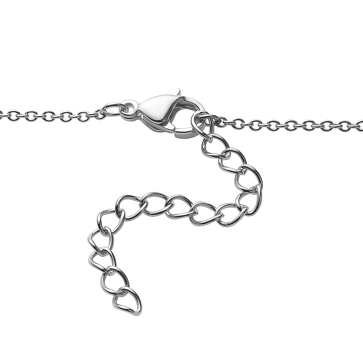 Personalised Overlap Two Initial Necklace in Silver, Size 18-2 Inch