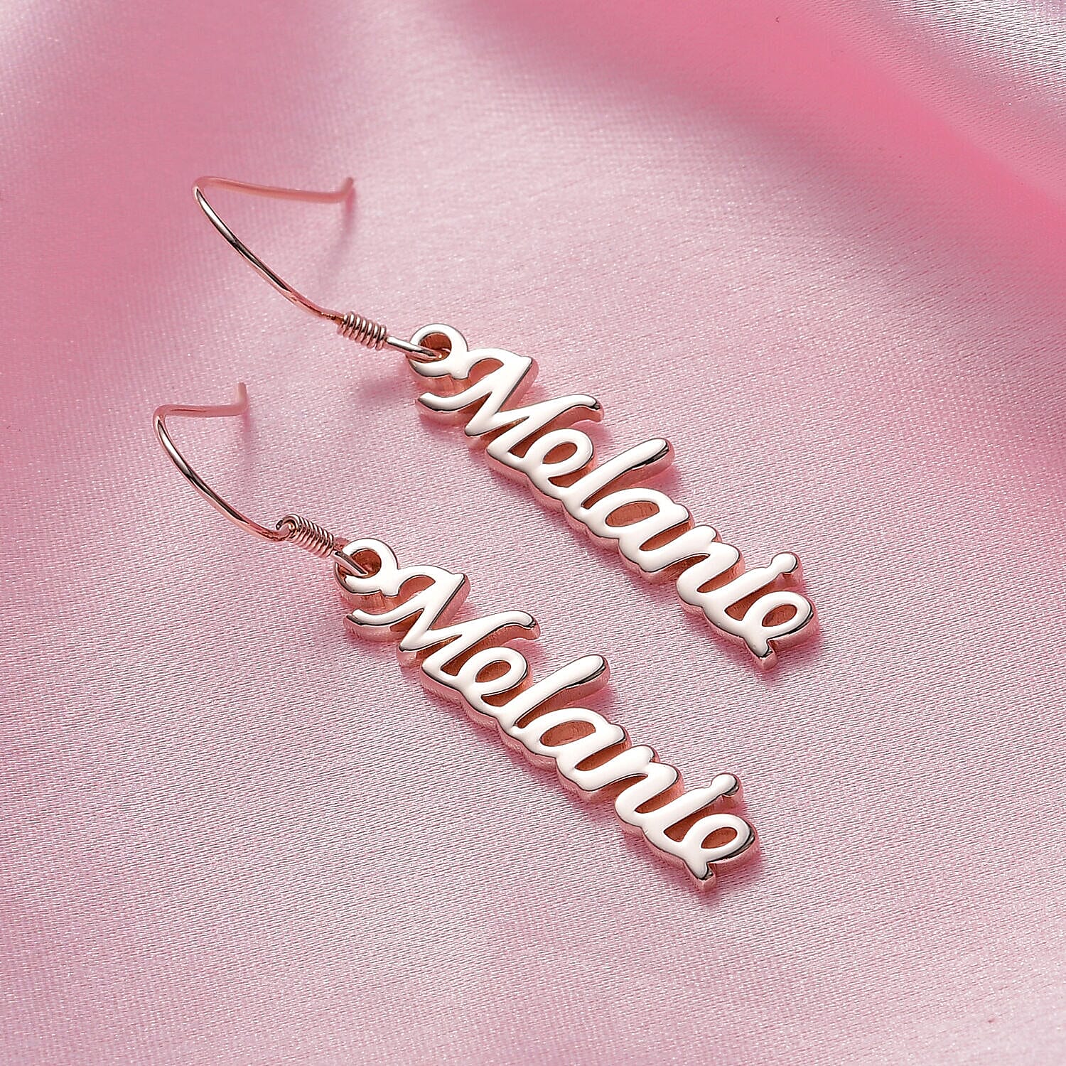 Personalised Name Earrings in Silver, Font - Freehand