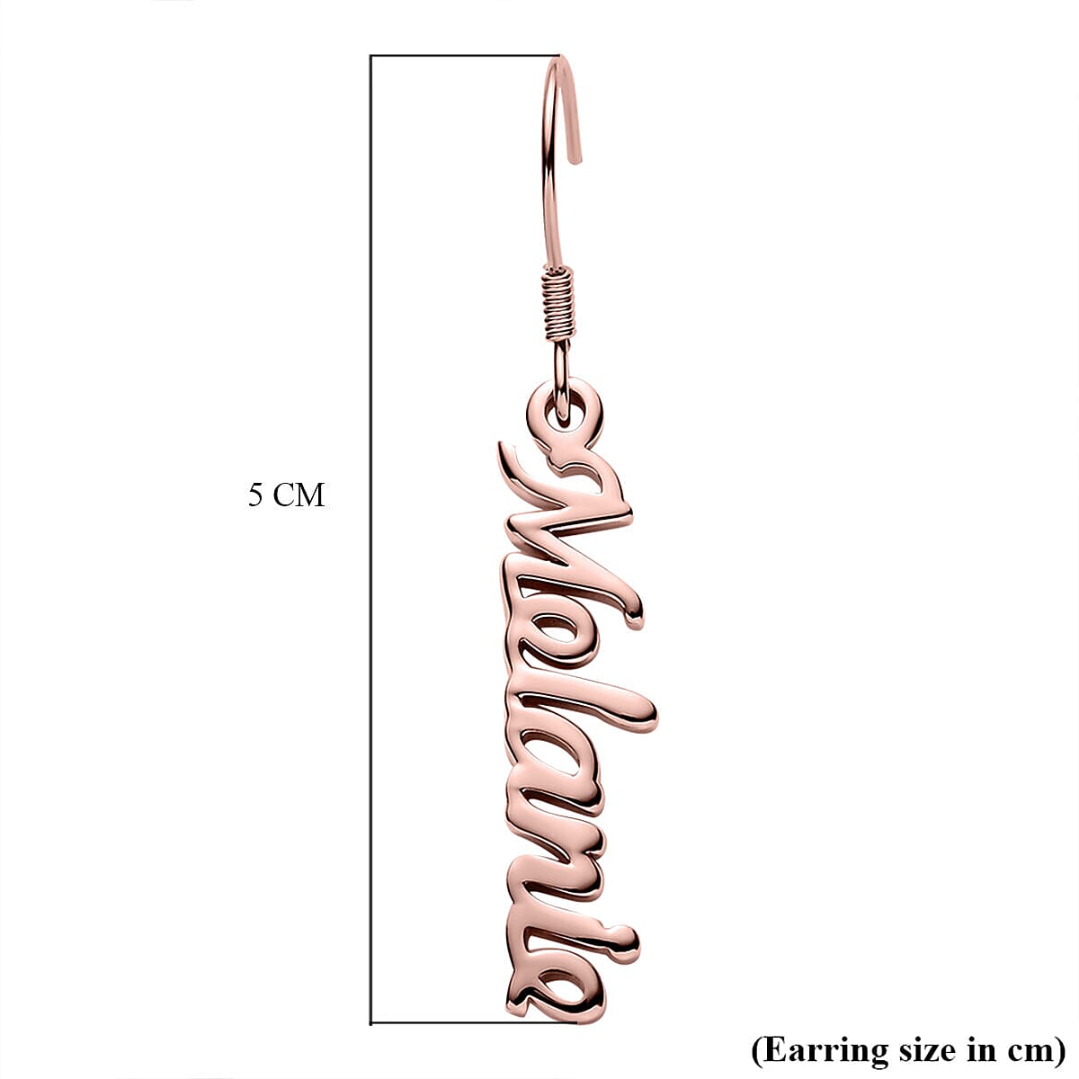 Personalised Name Earrings in Silver, Font - Freehand