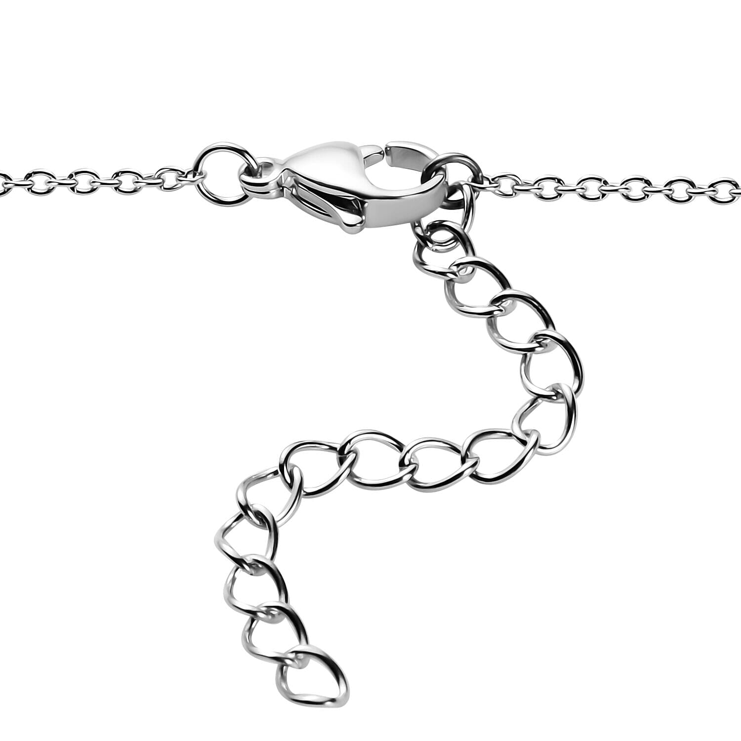 Personalised Flower Name Necklace in Silver, Size 18-2 Inch, Font - Italic