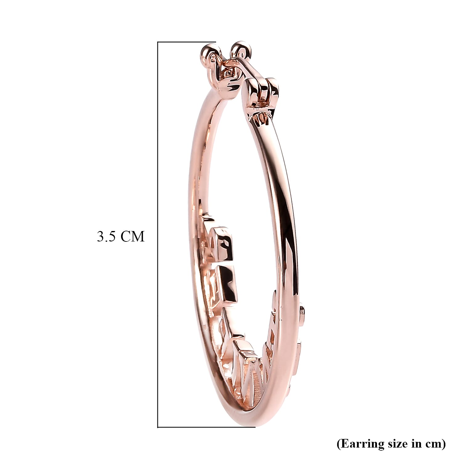 Personalised Hoop Name Earrings in Silver, Font - Times New Roman