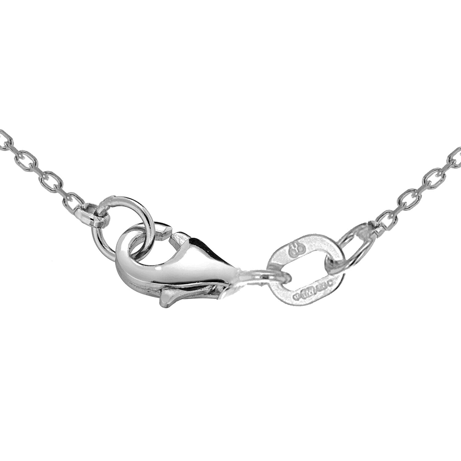 Personalised Engravable32mm x 5mm Horizontal-Bar Necklace in Silver, Size 17 Inch