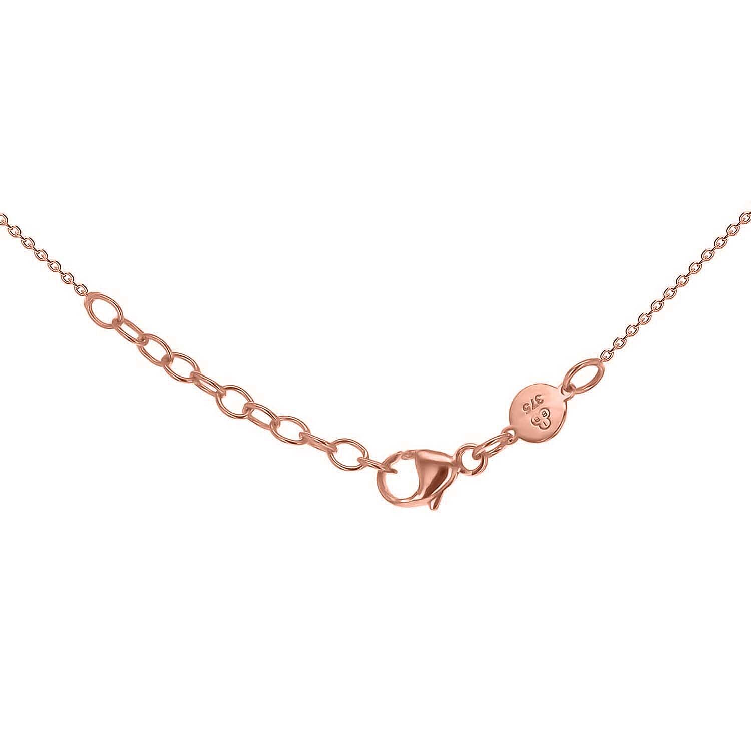 Personalised Engravable 9K Gold 35mm x 5mm Horizontal-Bar Adjustable Necklace, Size-16-17