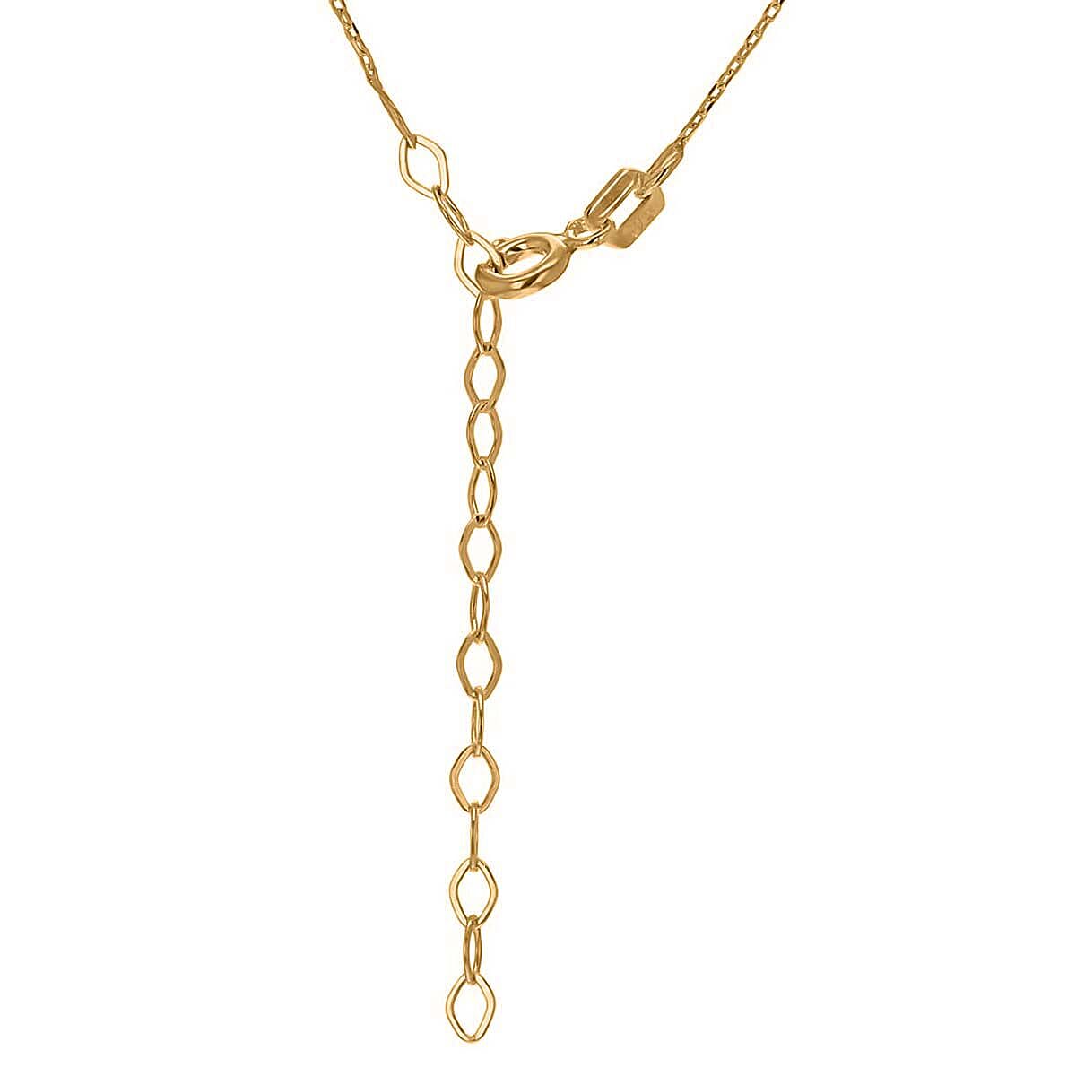 Personalised Engravable 9K Gold 12.6mm x 13.7mm Diamond Cut and Polished Double Heart Adjustable Necklace, Size-16-18 Inch