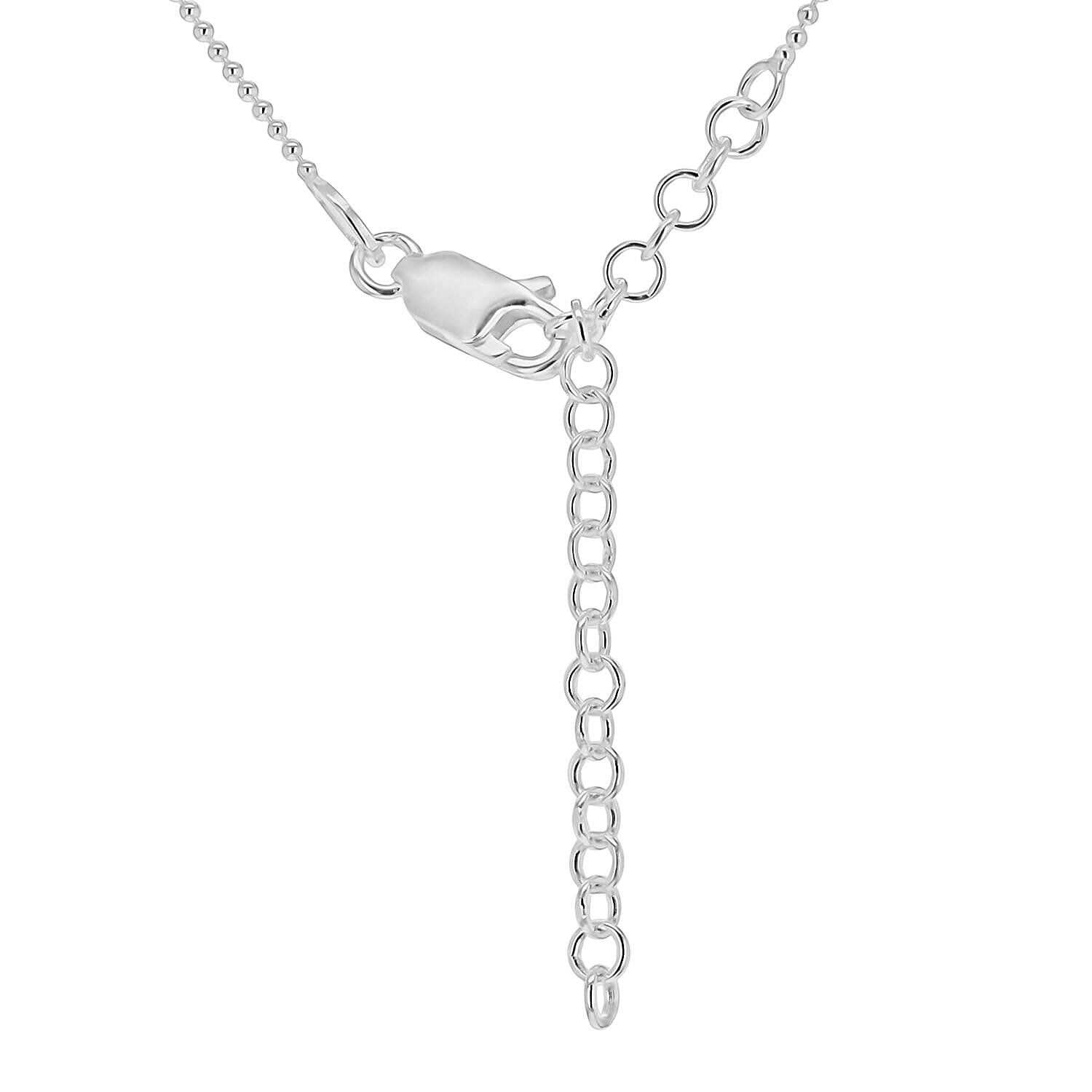 Personalised Engravable Double-Dog-Tag Adjustable Ball Chain in Silver, Size-18-20 Inch