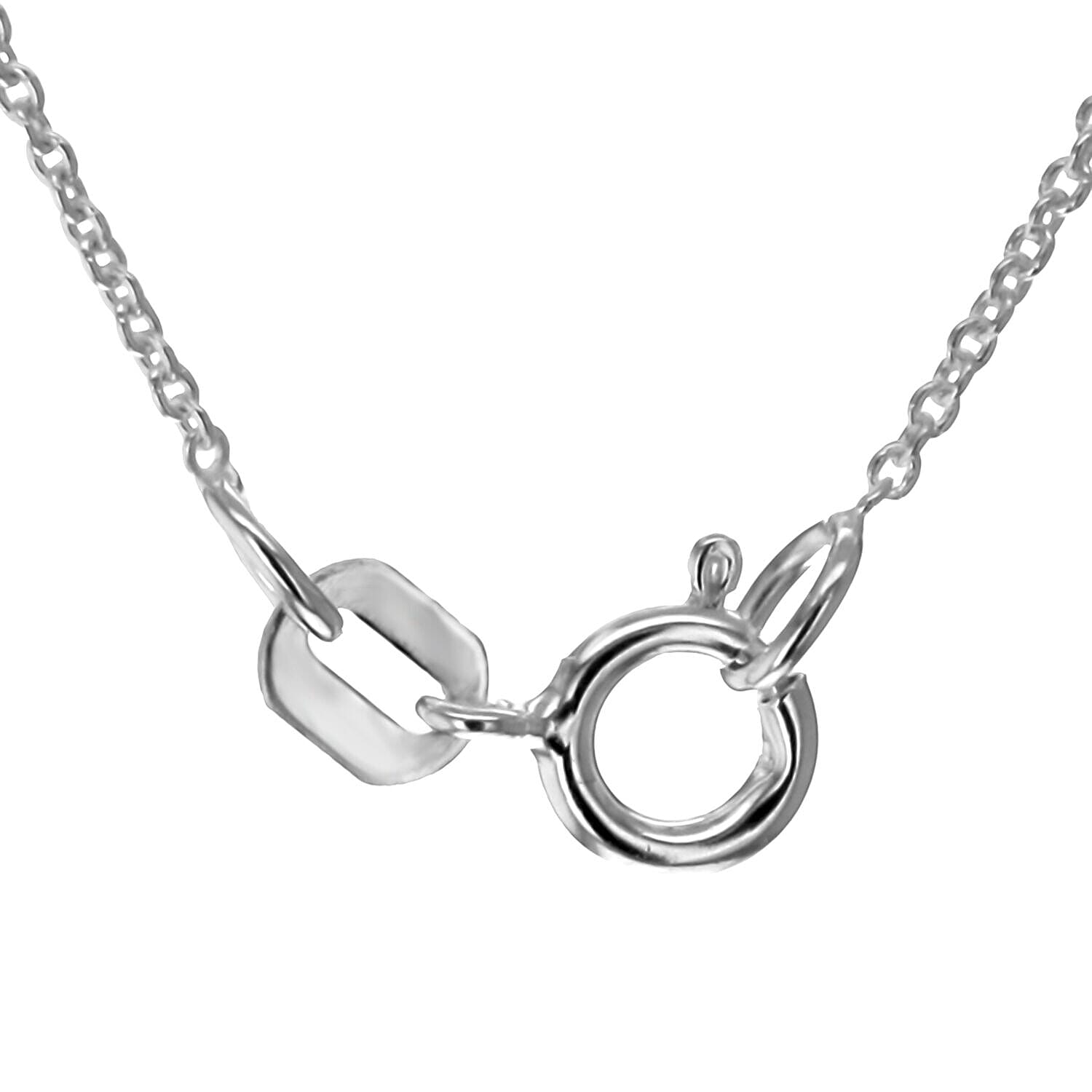 Personalised Engravable 8mm x 10.8mm Round Disc Necklace in Silver, Size-18 Inch