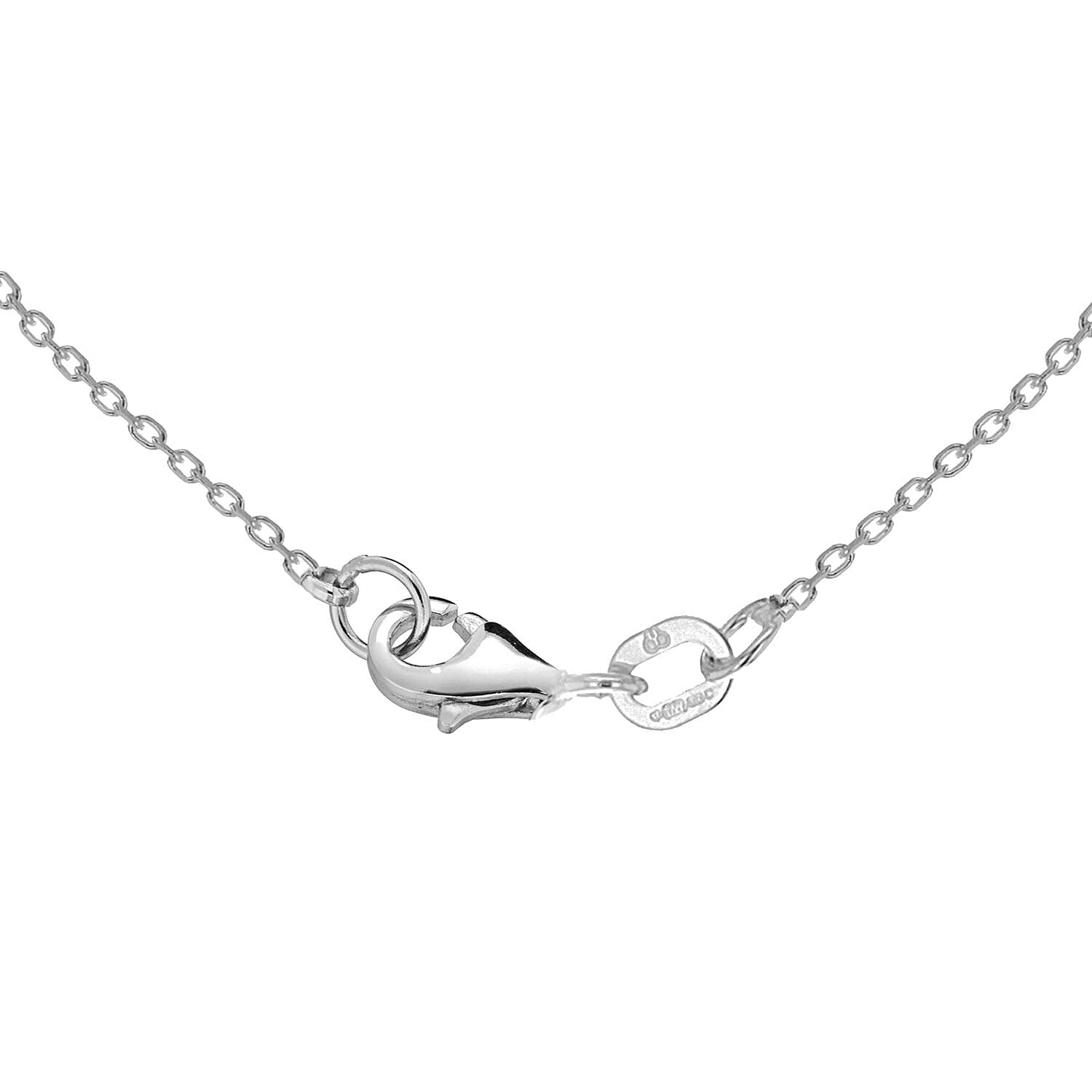 Personalised Engravable 40mm x 7mm Crescent Bar Necklace in Silver, Size-17 Inch