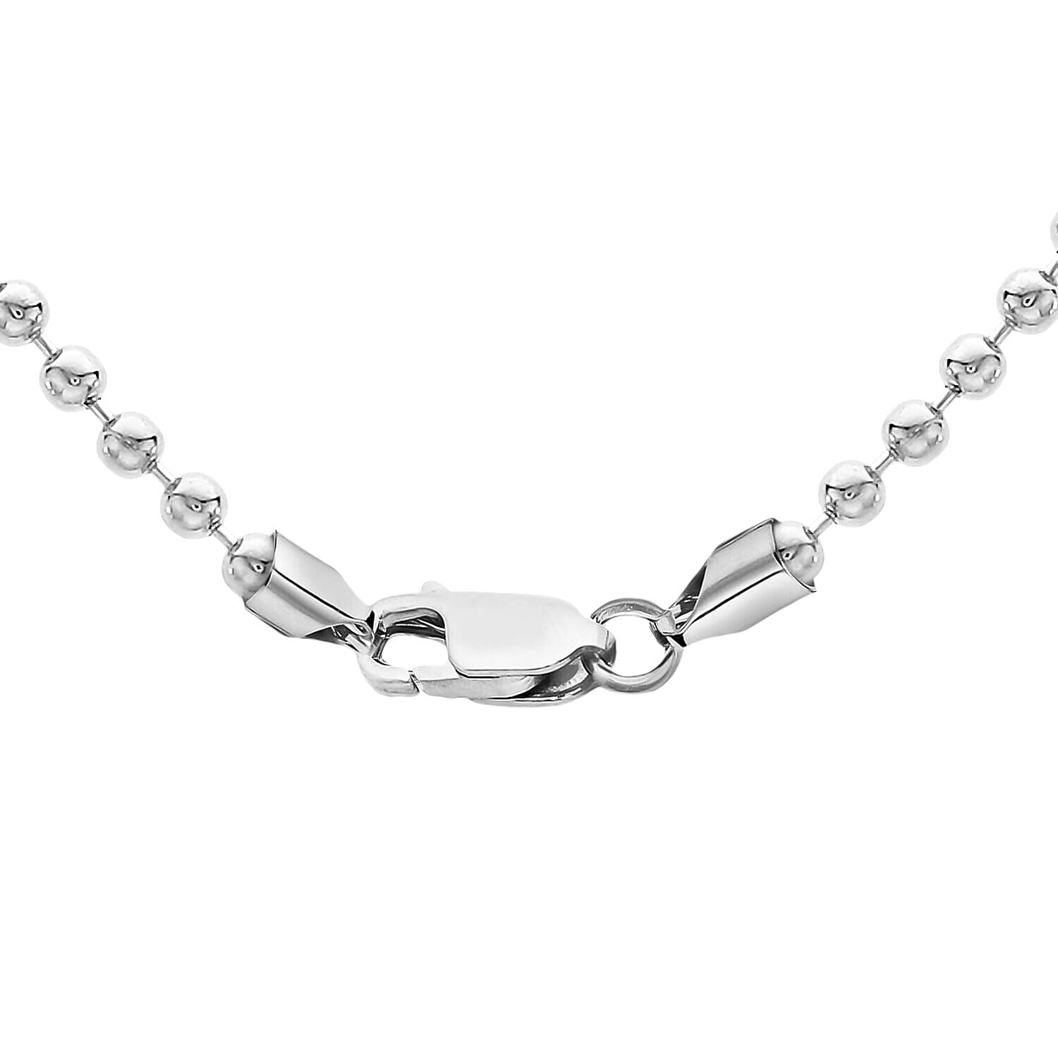 Personalised Engravabel 19mm x 34mm Dog-Tag Ball Chain in Silver, Size-20 Inch