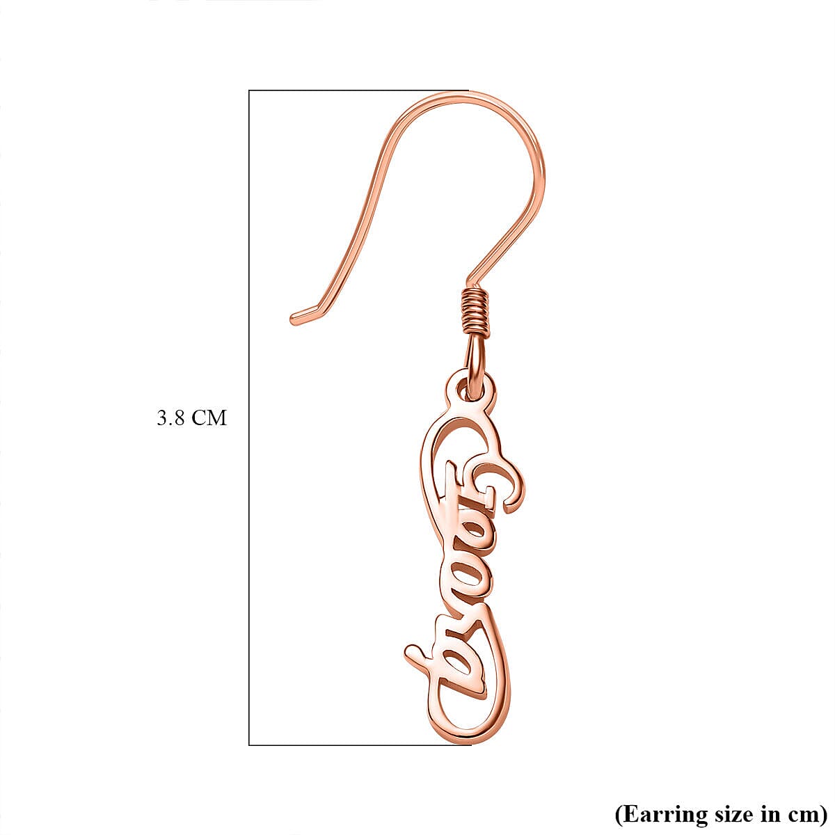 Personalised Engravable Infinity Name Earrings in Silver, Font- Free Hand