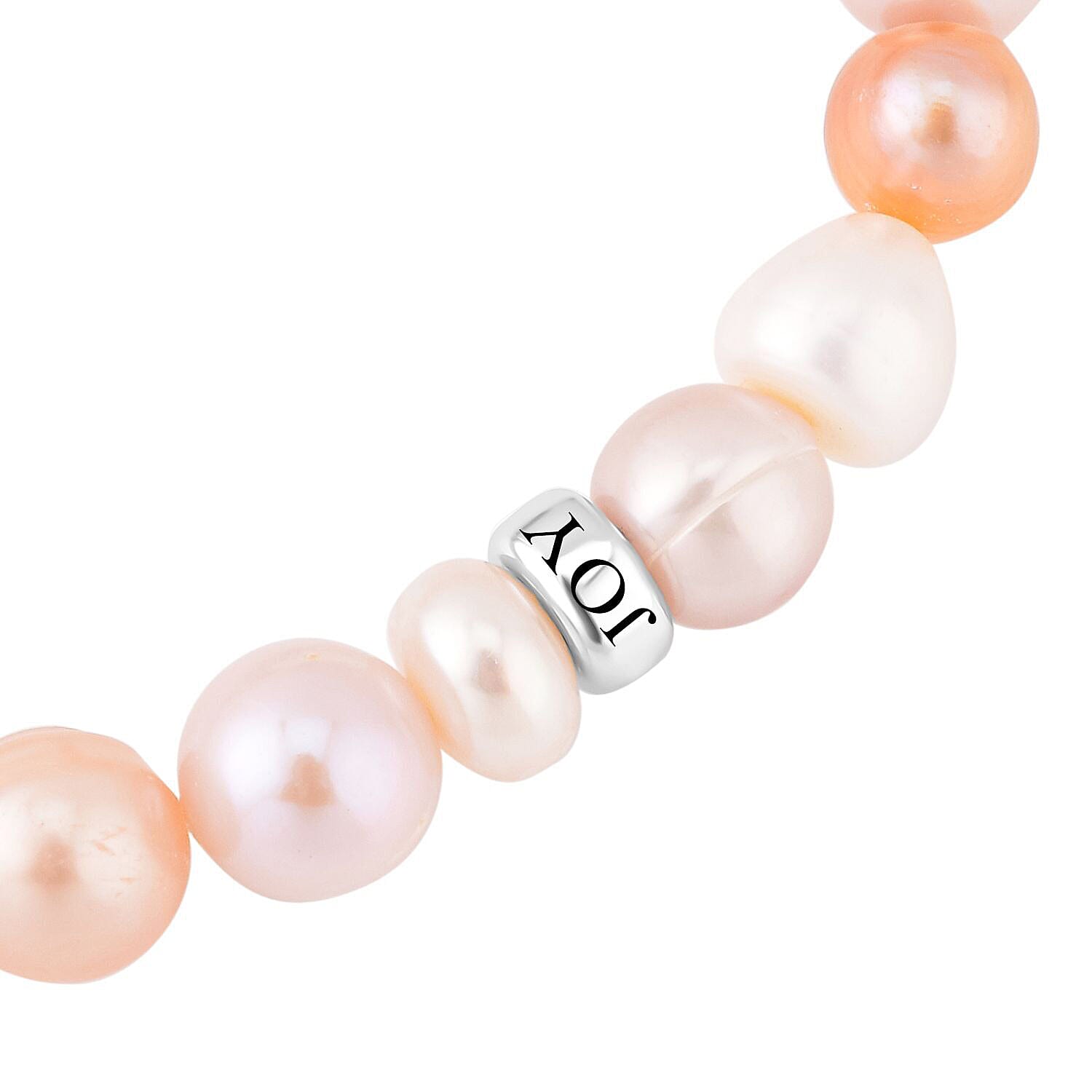 Personalised Engravable Multi Colour Fresh Water Pearl Stretchable Bracelet in Silver, Size - 7 Inch Personalised Engravable Multi Colour Fresh Water Pearl Stretchable Bracelet in Silver, Size - 7 Inch