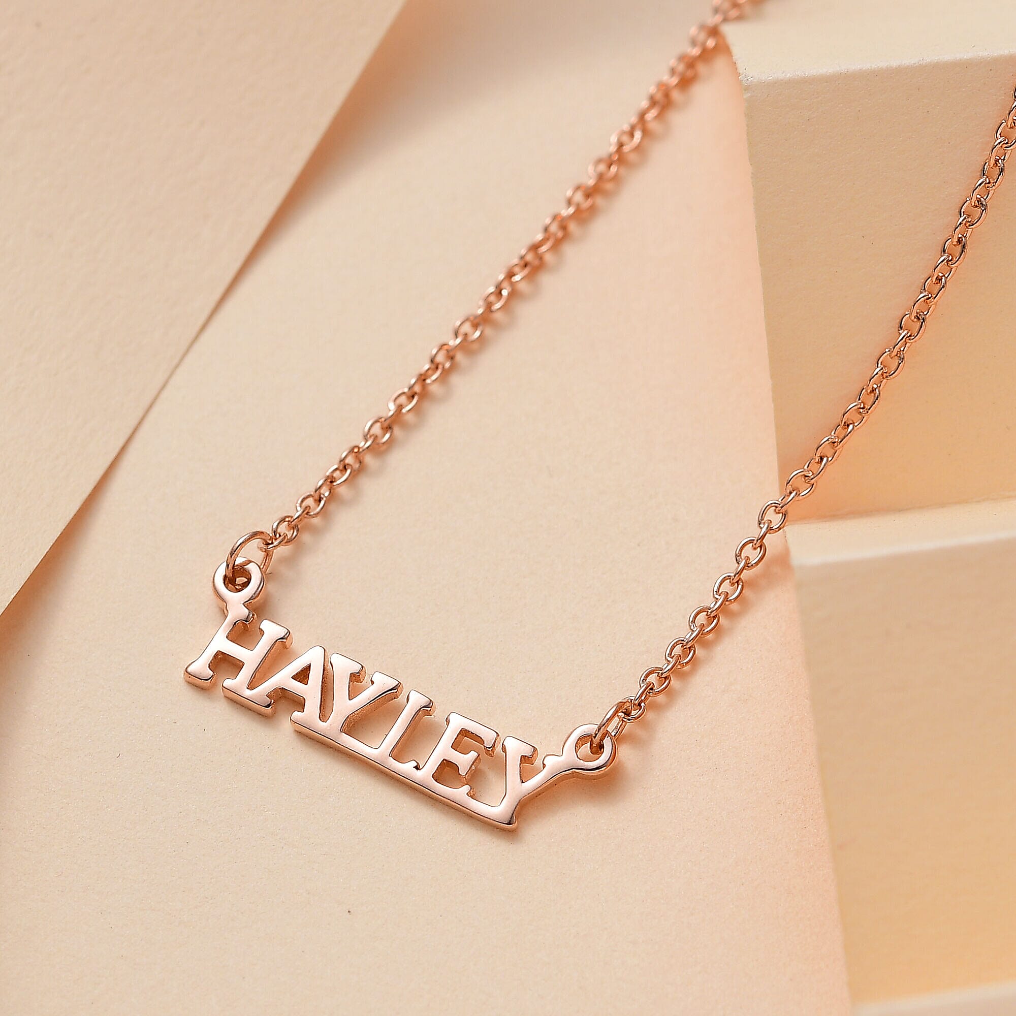 Personalised Engravable Name Necklace in Silver Size 18-2 Inch, Font - Times New Roman