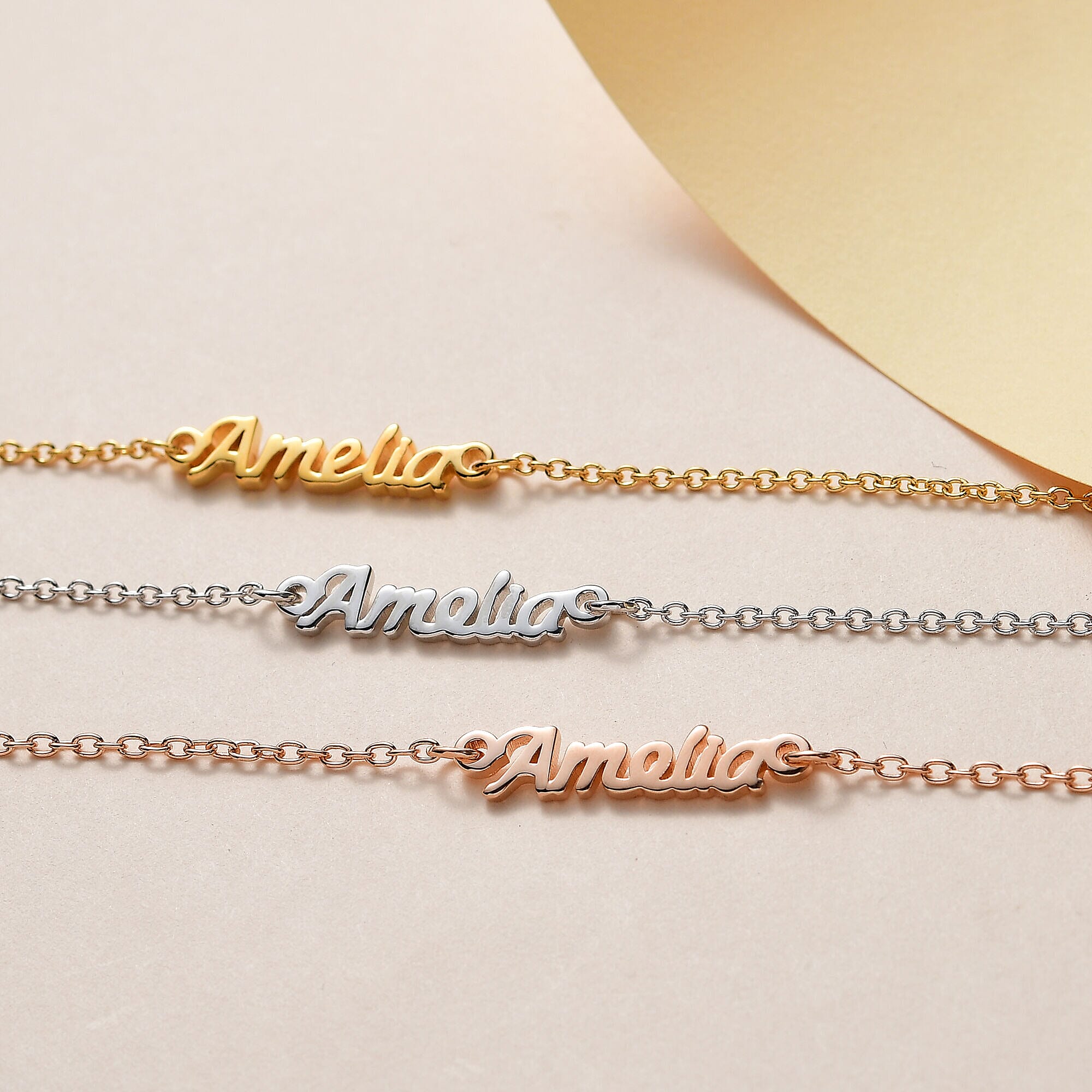 Personalised Engravable Name Bracelet in Silver Size 7.5 Inch, Font - Free Hand