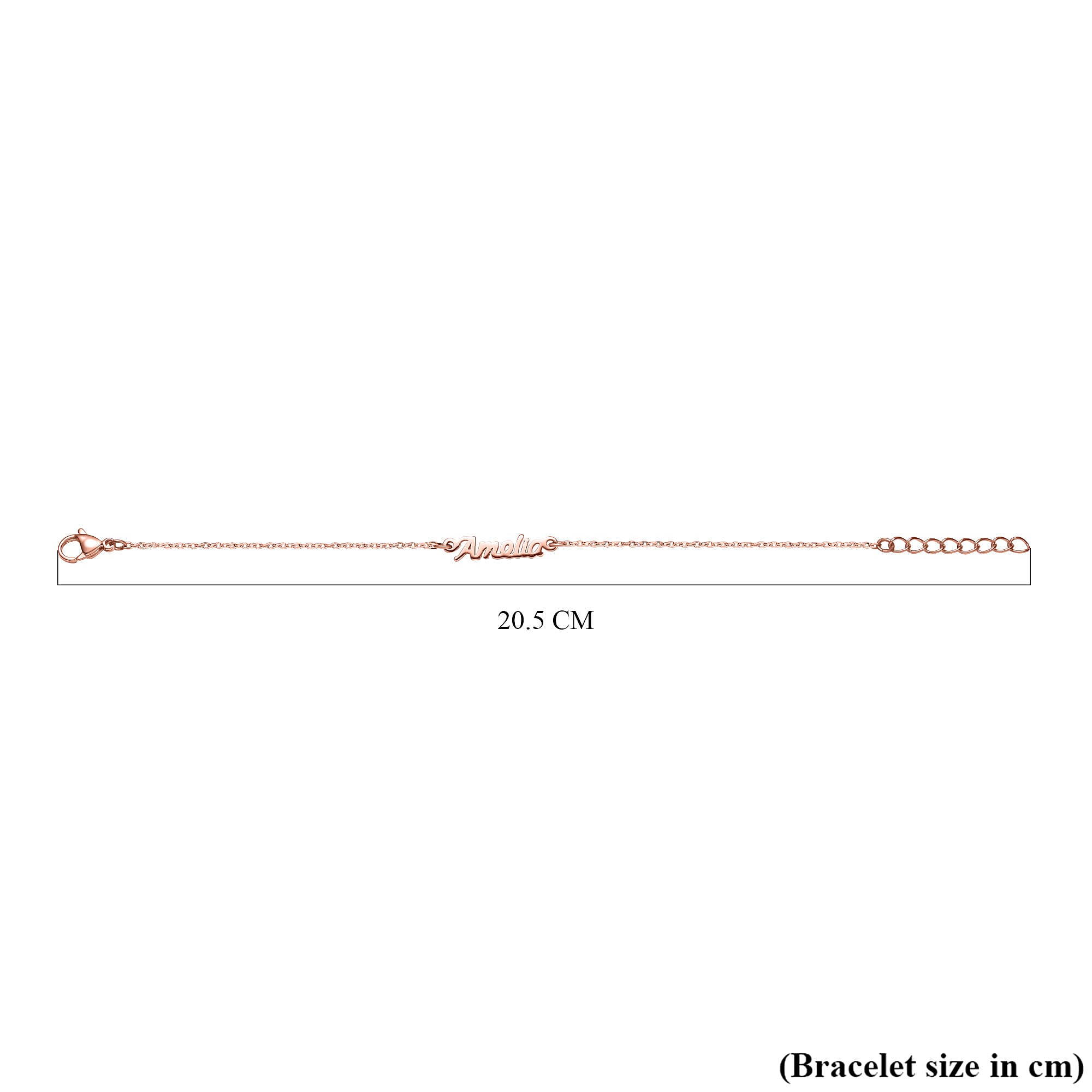 Personalised Engravable Name Bracelet in Silver Size 7.5 Inch, Font - Free Hand