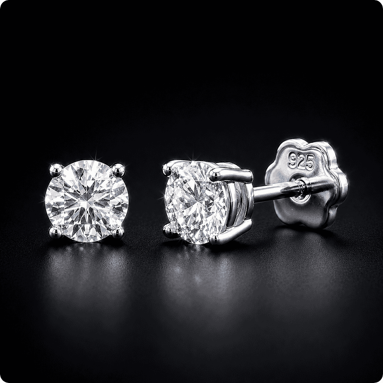 Luxuriant Lab Grown Diamond Solitaire Stud Earring